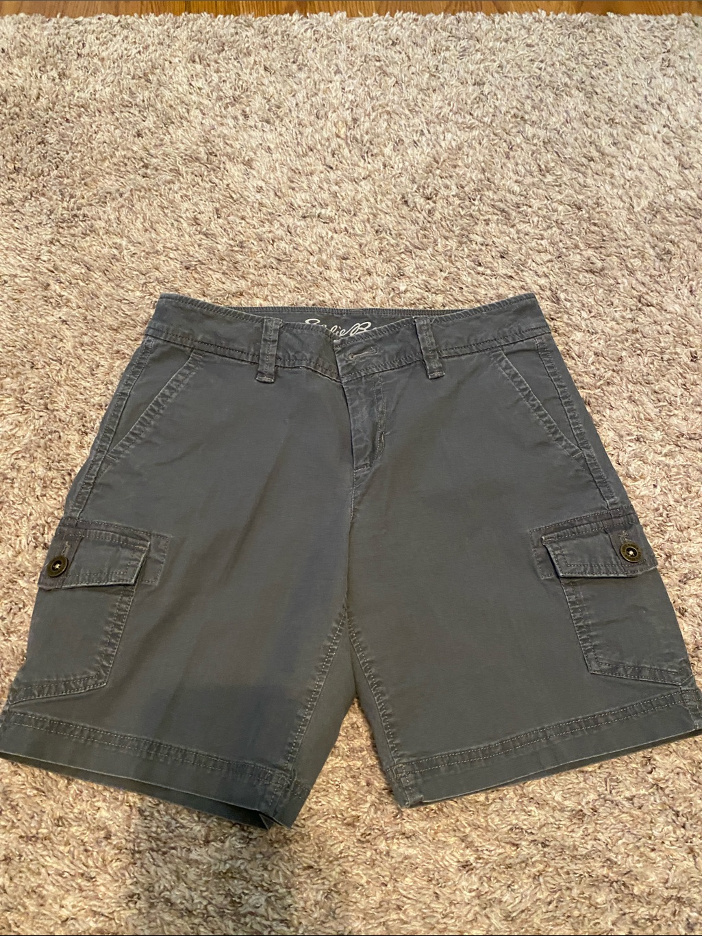 Women’s Eddie Bauer Charcoal Gray Cargo Shorts Size P2